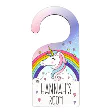 Personalised Unicorn Door Hanger